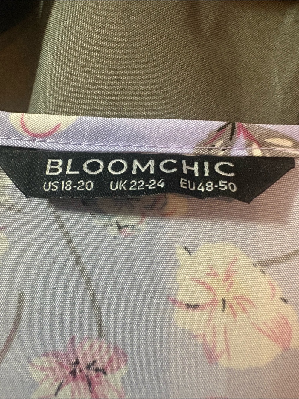 BloomChic Lavender Floral Dress with Pink Accents - Picture 4 of 5